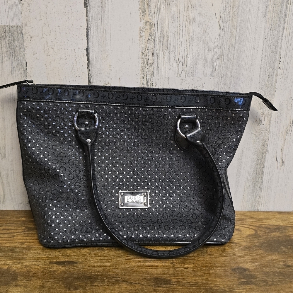 GUESS Gray and Silver handbag